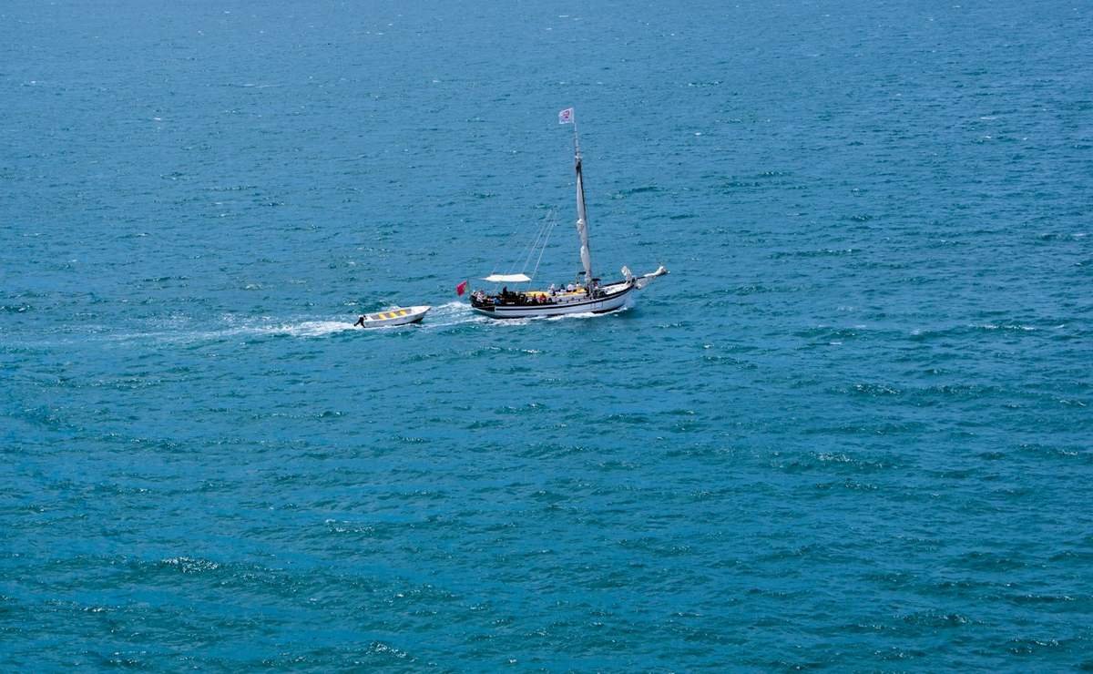 Bateau en mer sur l'océan Atlantique
