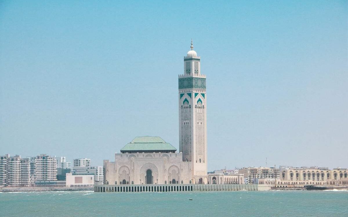 Mosquée Hassan II face à l'océan