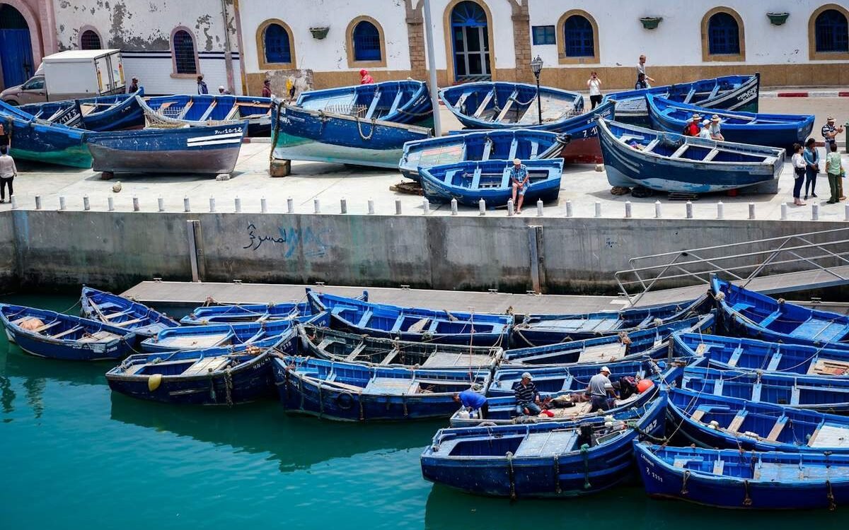 Barques bleues du port d'Essaouira
