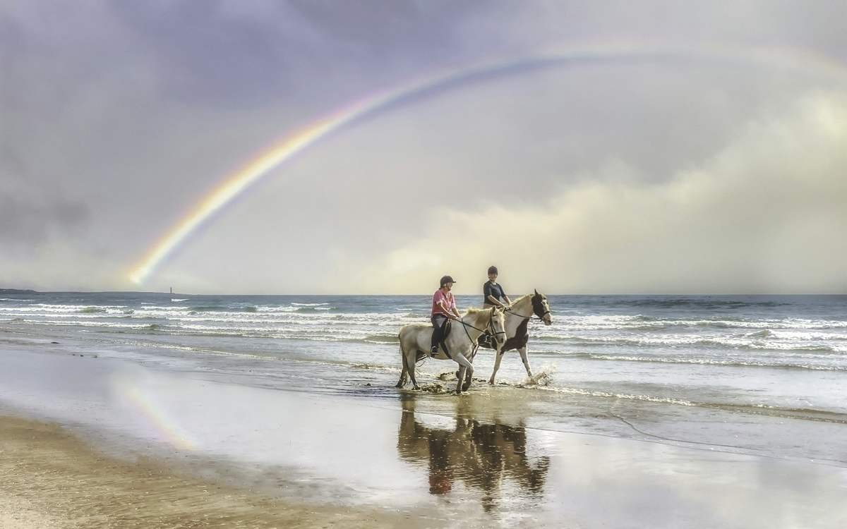 Balade à cheval sur la plage